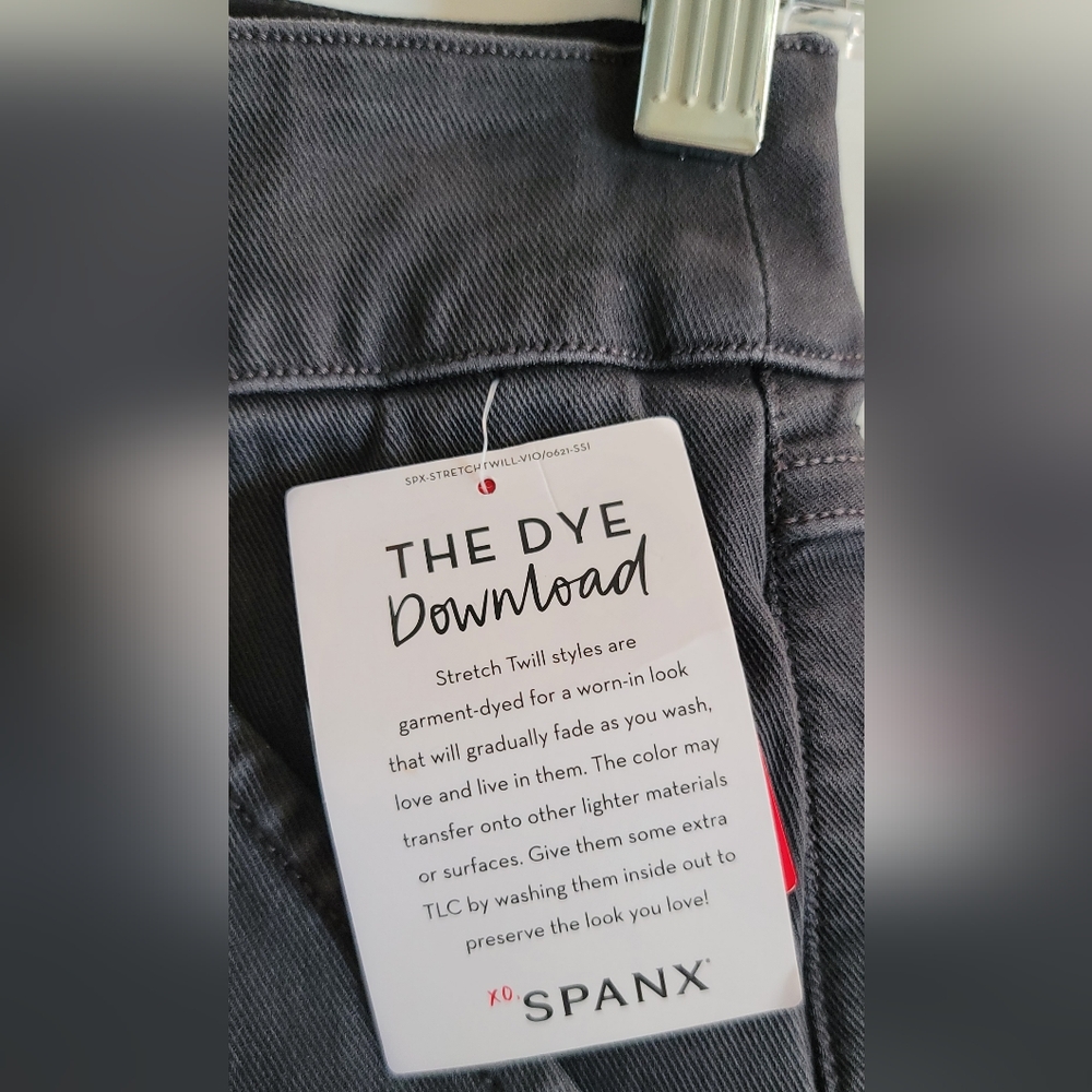 SPANX Washed Black High-Rise Stretch Twill Ankle Cargo Pants NWT - Picture 8 of 12
